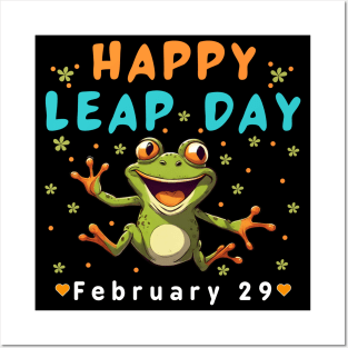 Happy Leap Day 2024 Funny Frog Lover FEB 29th Leap Year Posters and Art